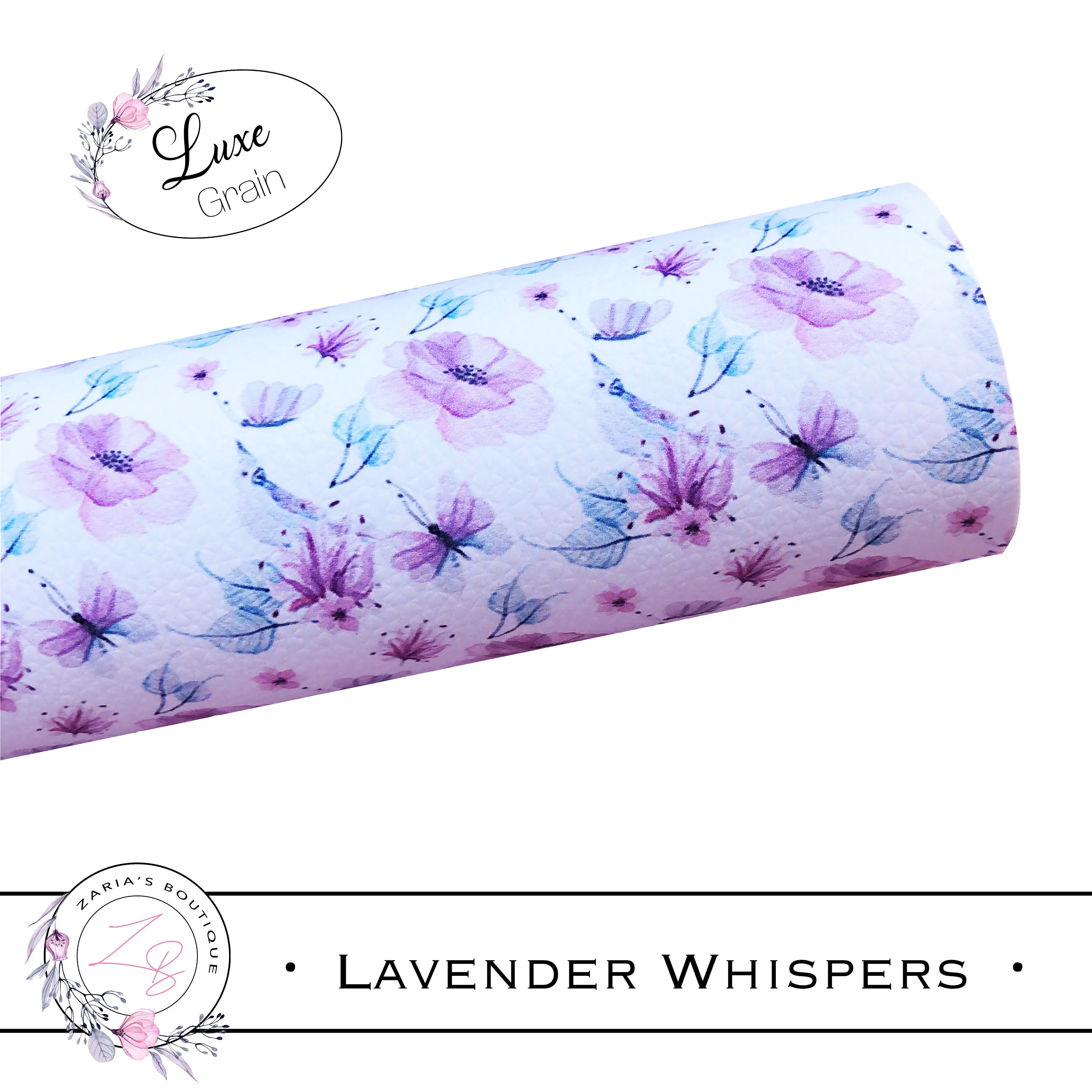 ⋅ Lavender Whispers ⋅ Custom Luxe Grain Vegan Faux Leather