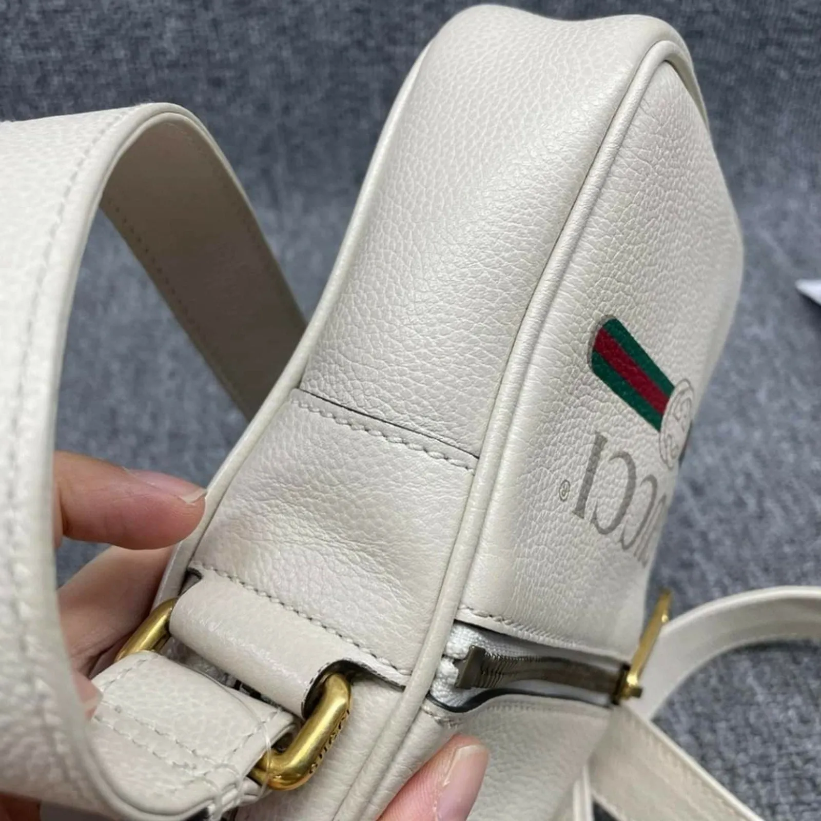 100% Authentic Gucci GG Leather Crossbody Bag