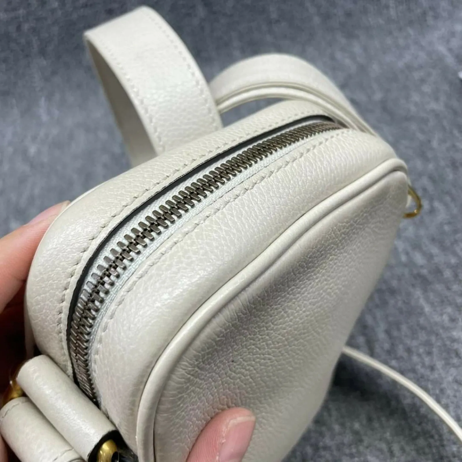 100% Authentic Gucci GG Leather Crossbody Bag