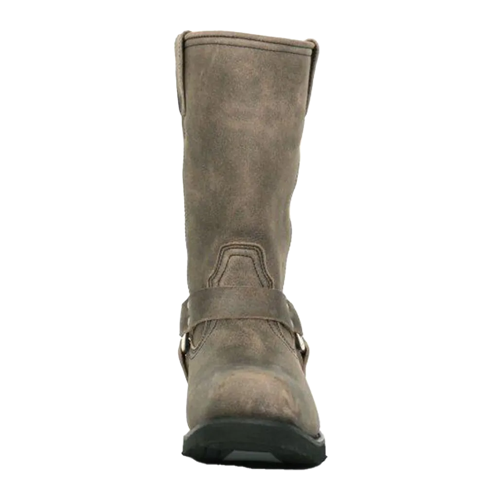 11-Inch Harness Boots in Stone Wash Brown