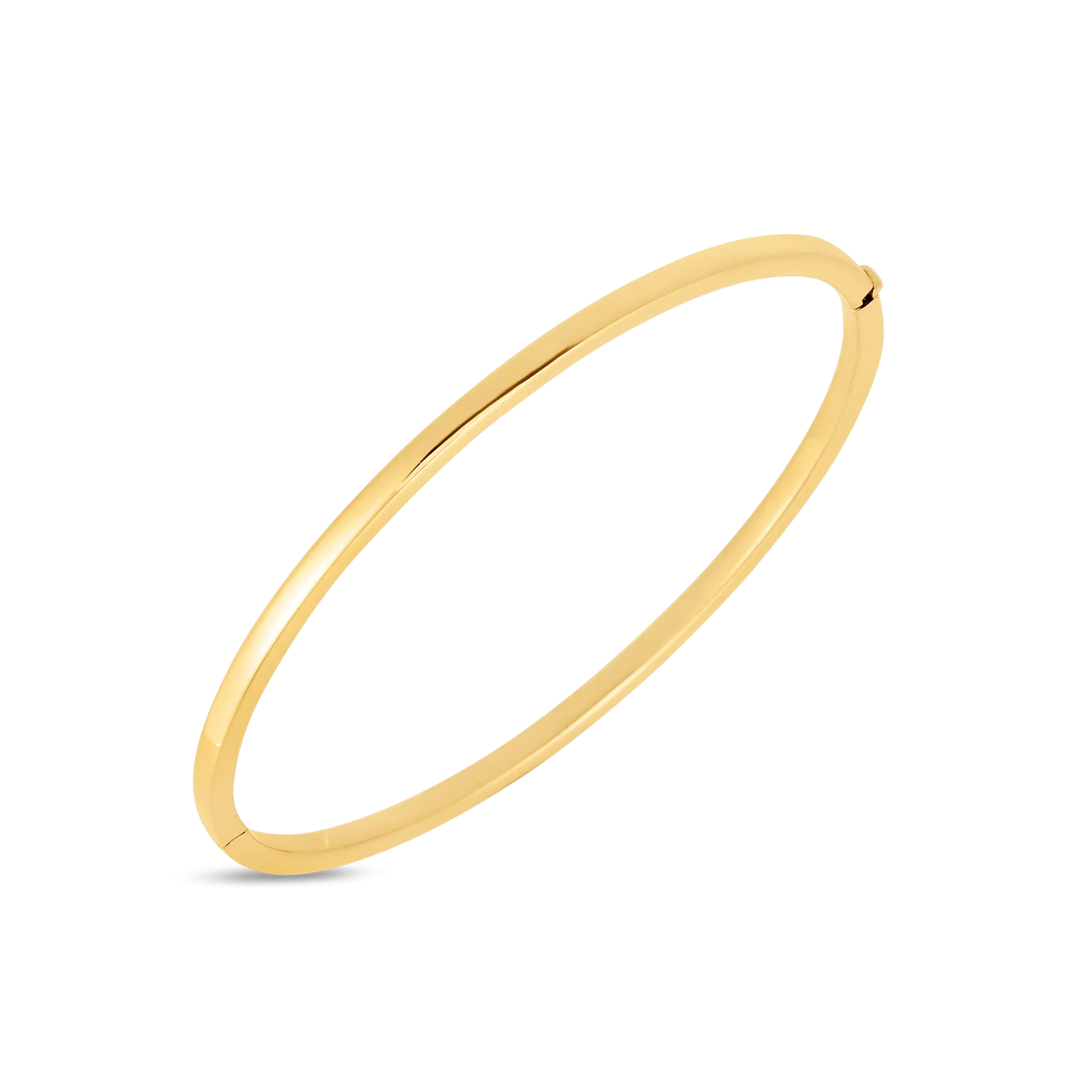 18K DESIGNER GOLD OVAL BANGLE - 18K Yellow Gold