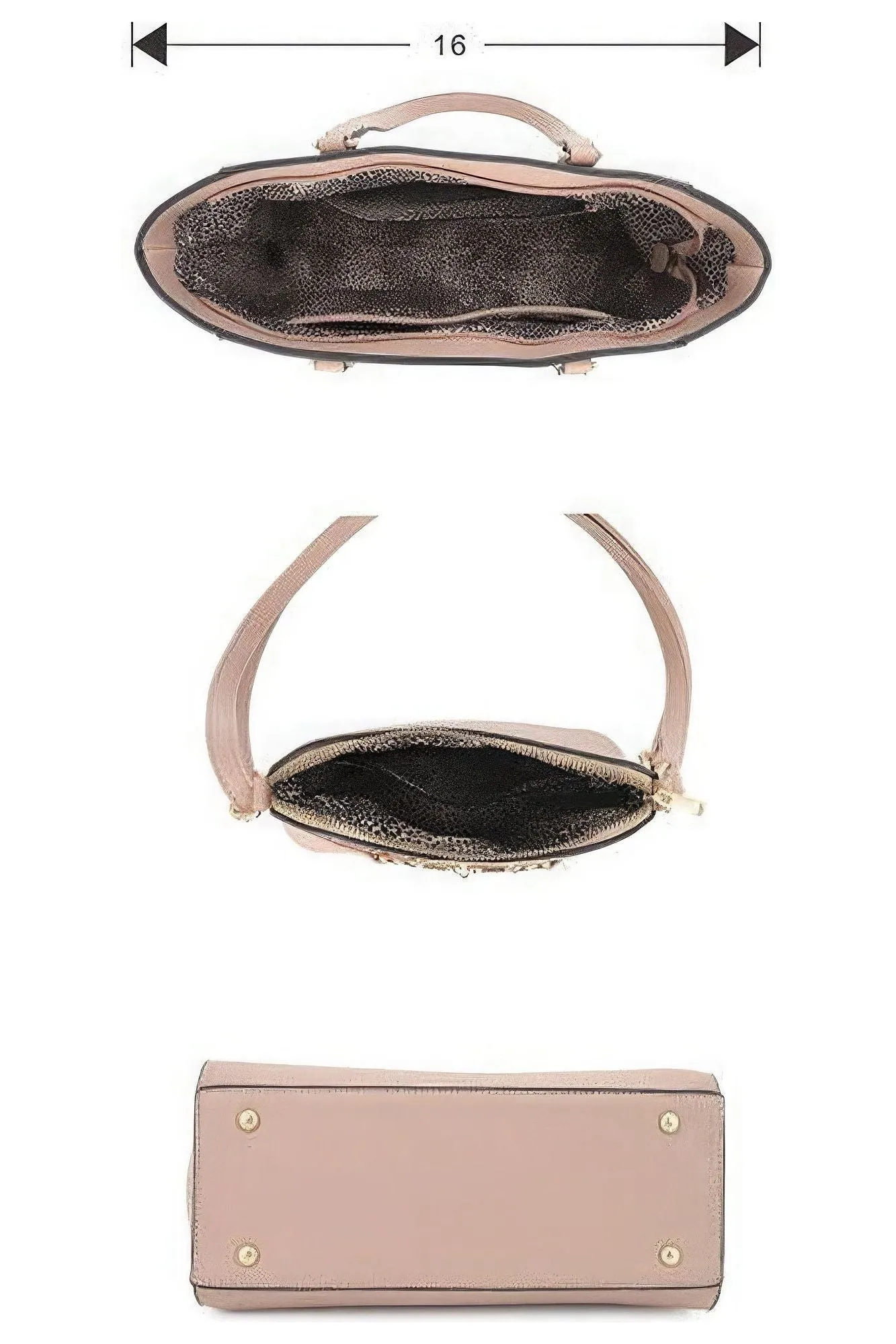 2in1 Smooth Matching Shoulder Tote Bag With Crossbody Set
