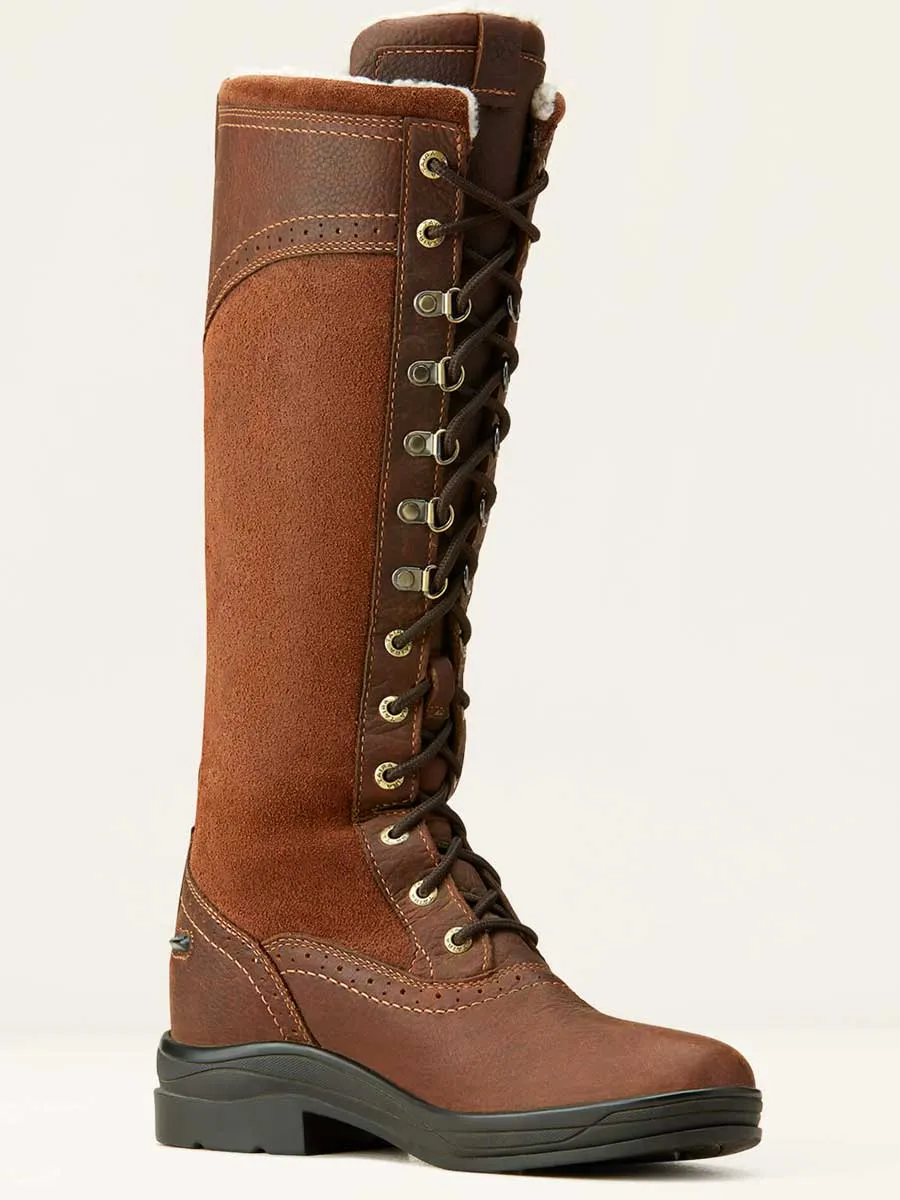 40% OFF - ARIAT Wythburn Tall Boots - Womens Waterproof Insulated - Dark Brown - Size: UK 3