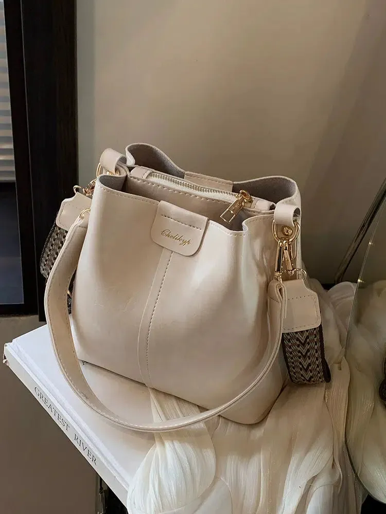Adjustable Strap Chic Bucket Bag