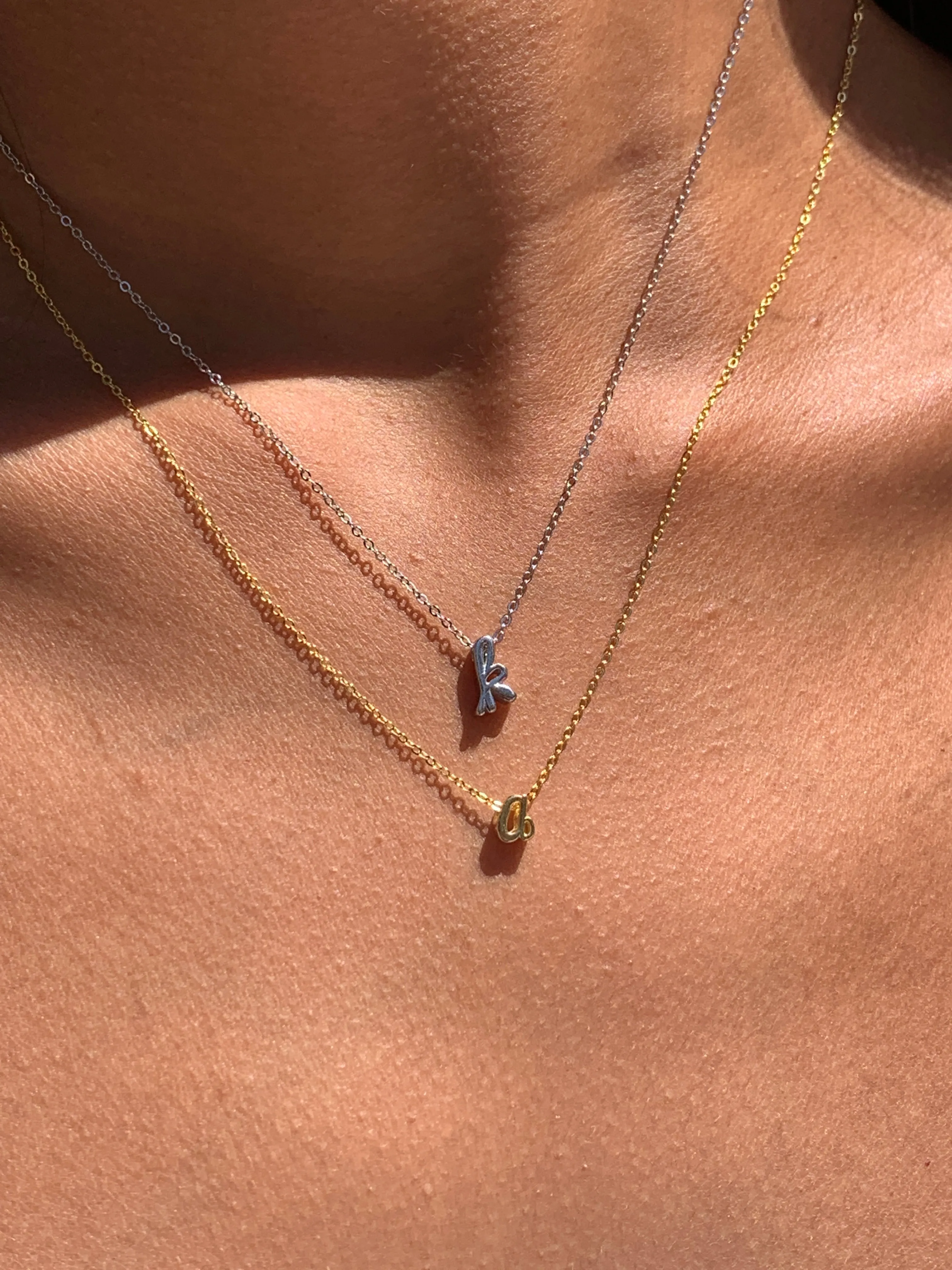 Alma Script Initial Necklace