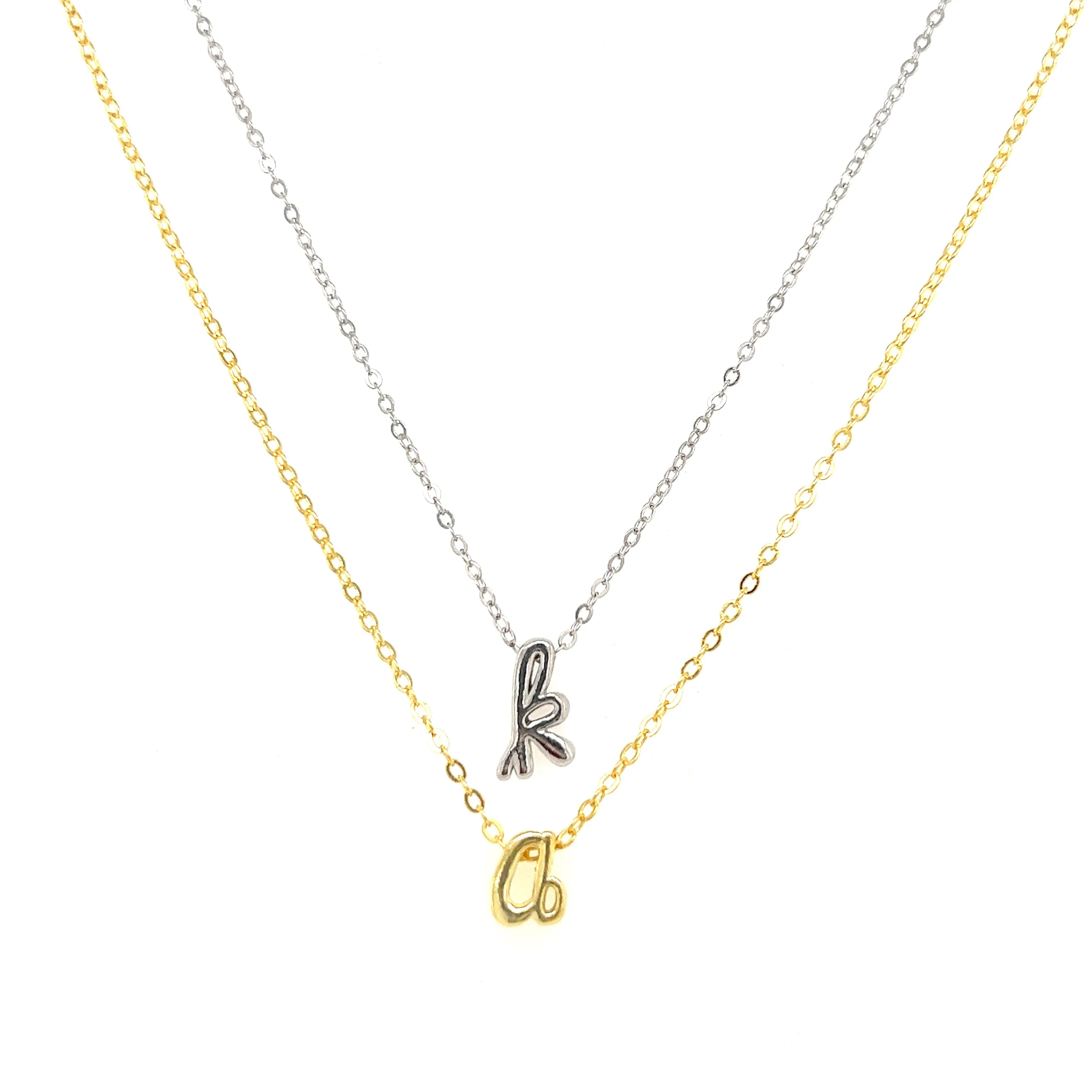 Alma Script Initial Necklace