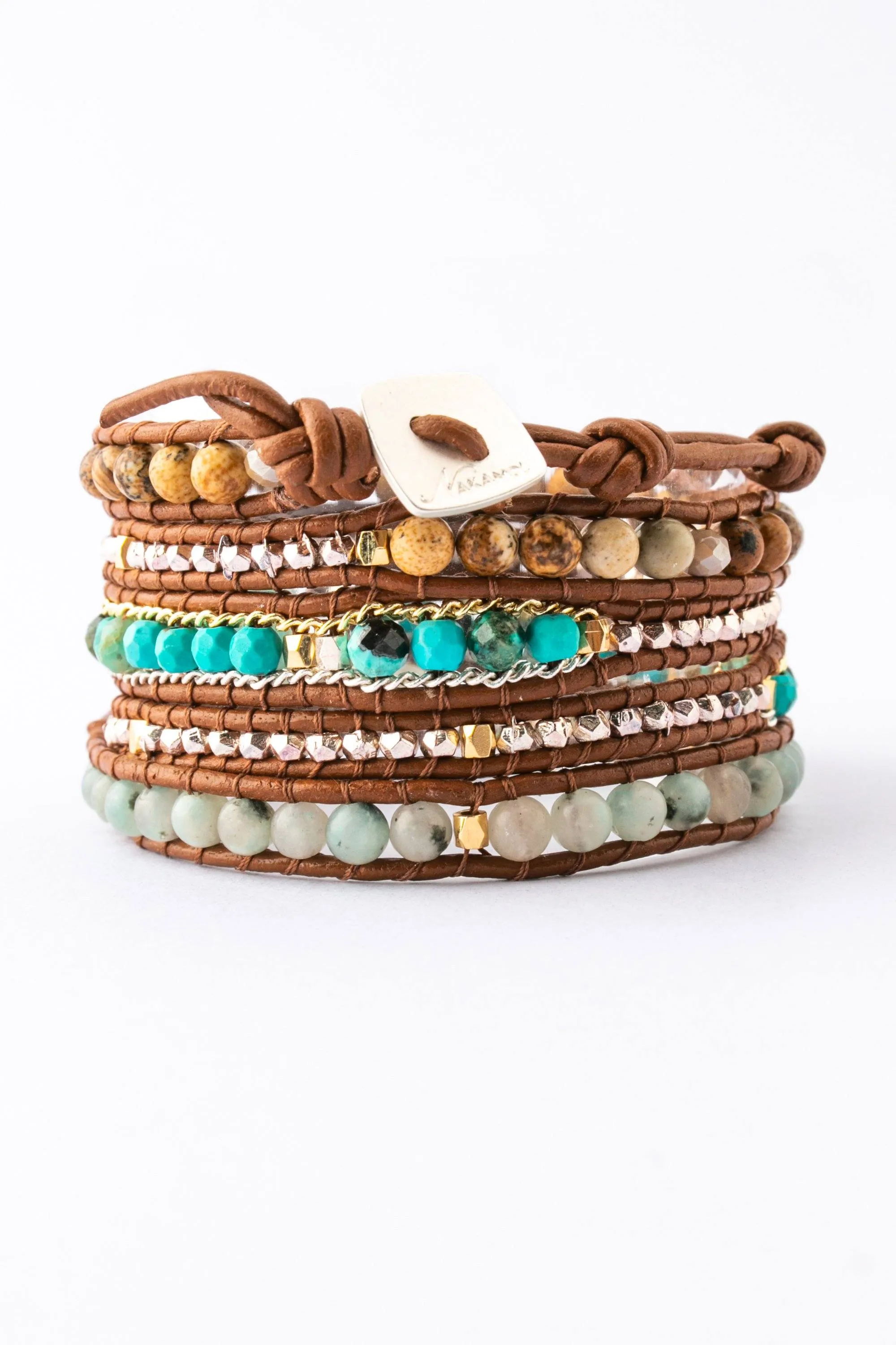 Amazonite Turquoise Five Layer Wrap