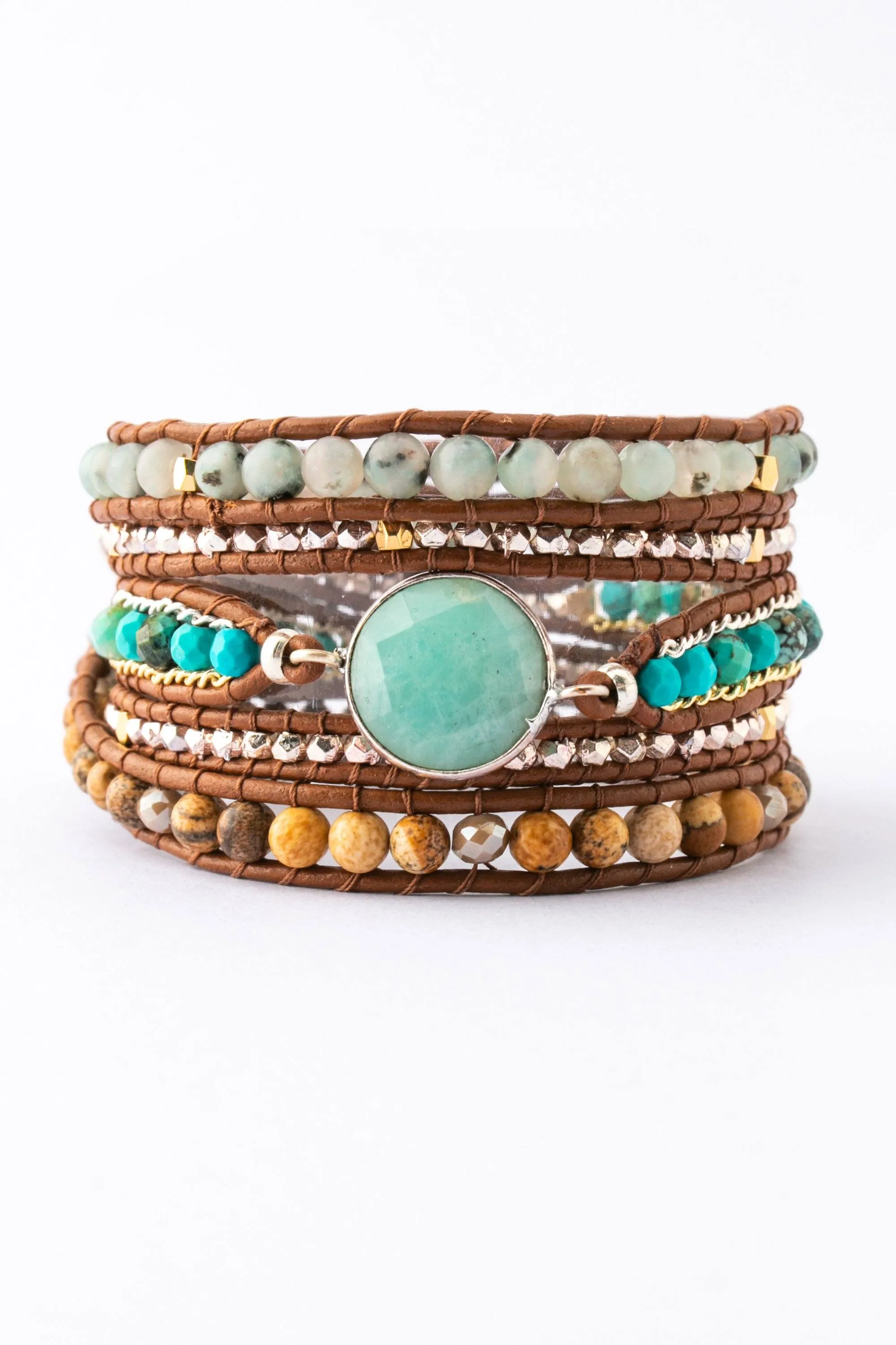 Amazonite Turquoise Five Layer Wrap