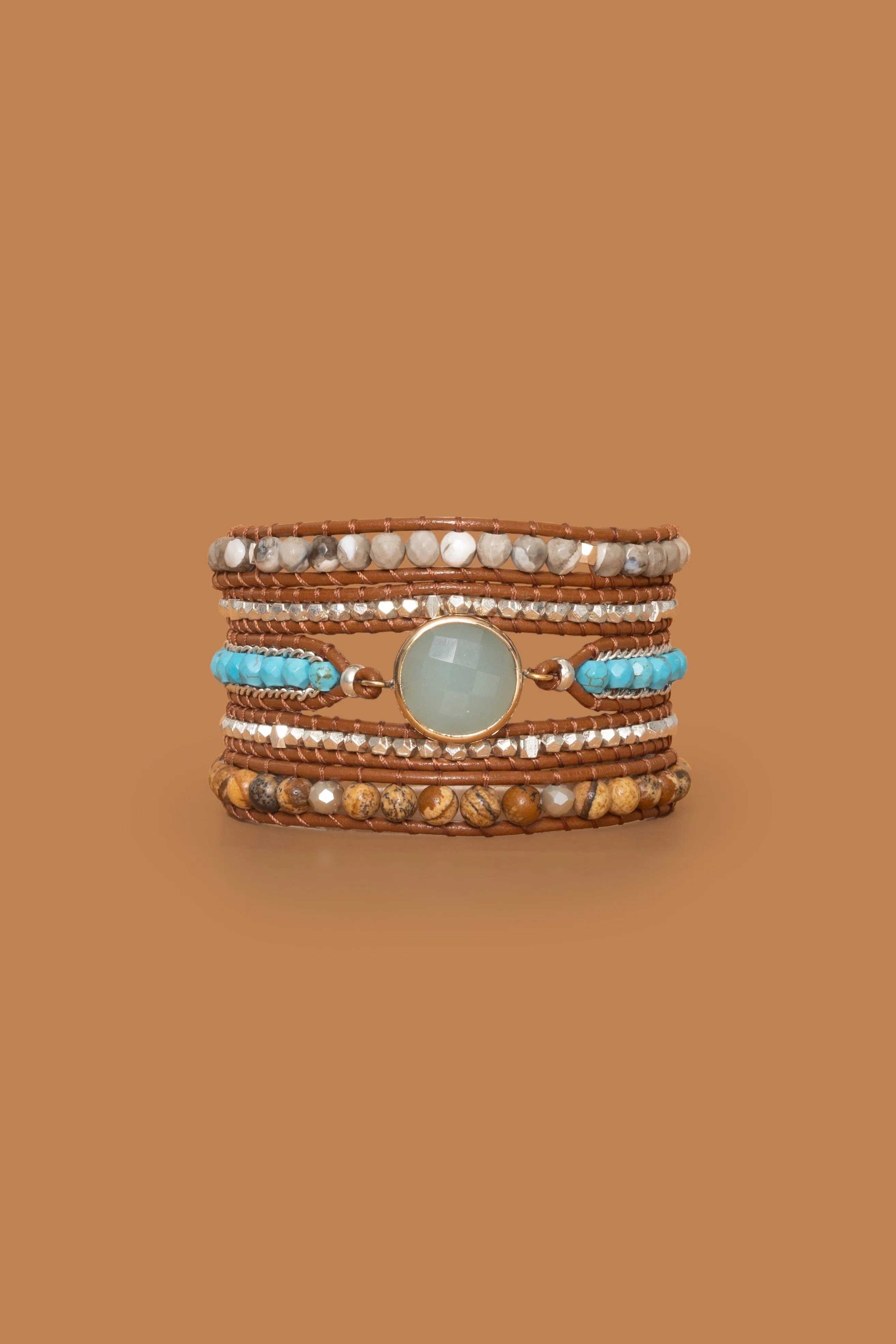Amazonite Turquoise Five Layer Wrap