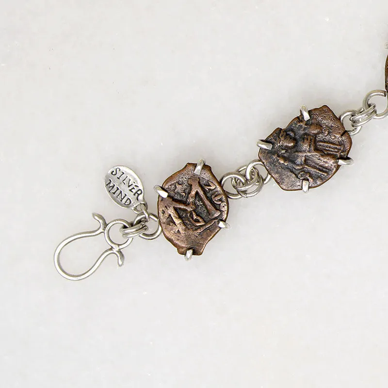 Ancient Bronze Coin Bracelet from Silver Mind