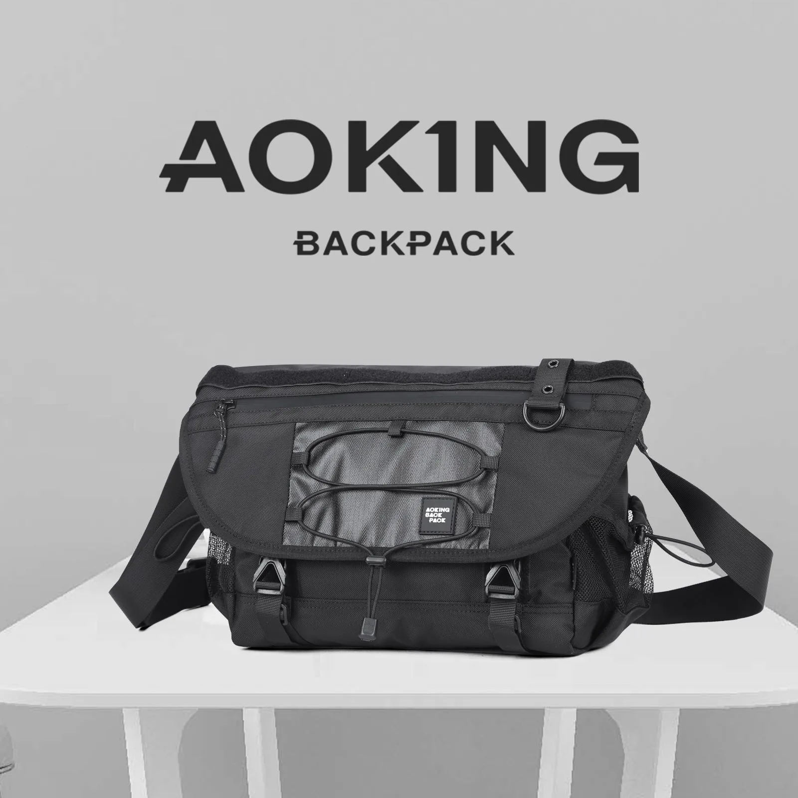 Aoking Black Fashion Men Waterproof Crossbody Sling Bag XK3034-5