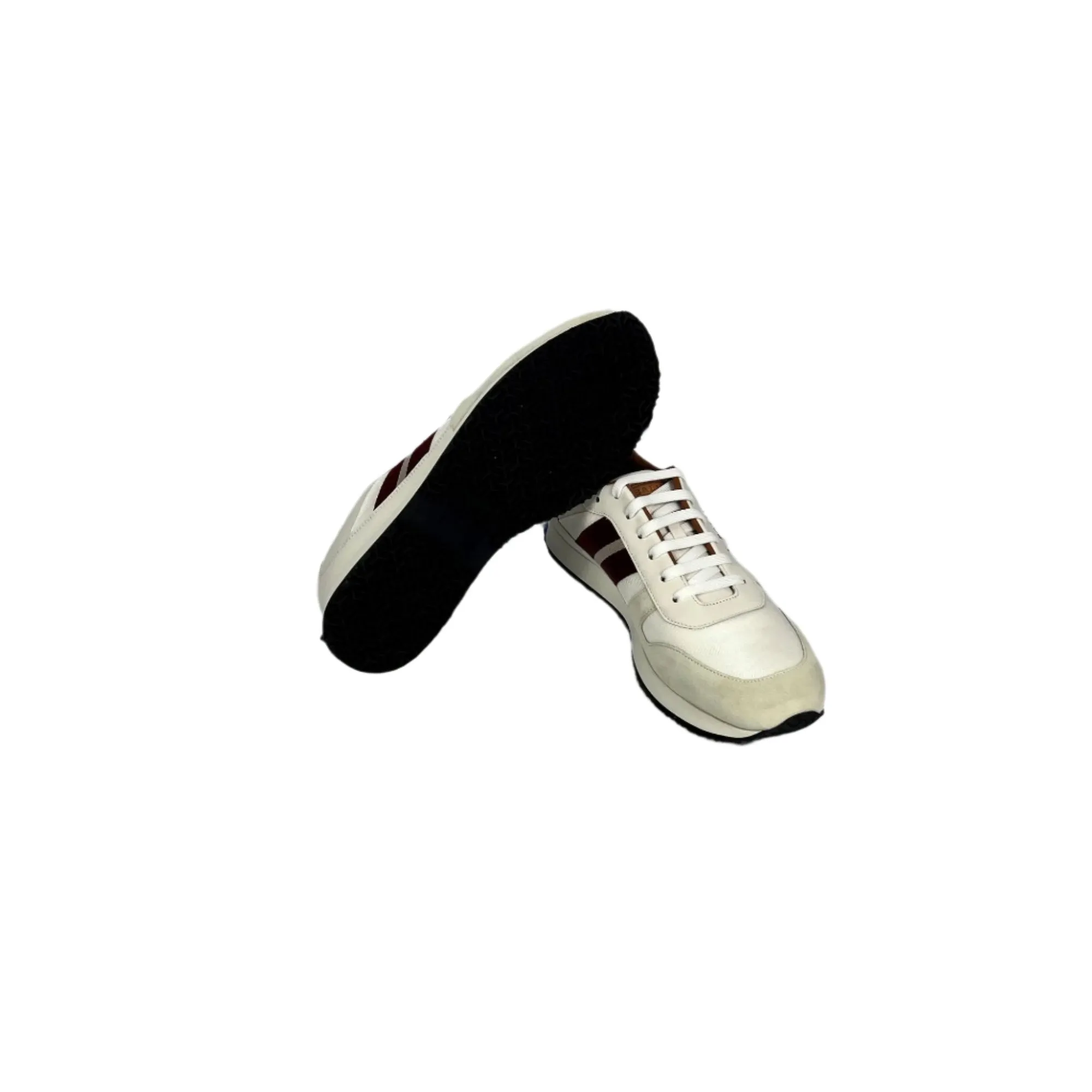 Bally Sprinter White Suede Low Top Sneakers