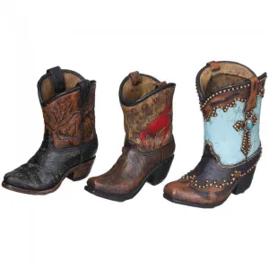 BG87-2163--Turq Crs Figurines Small Boots