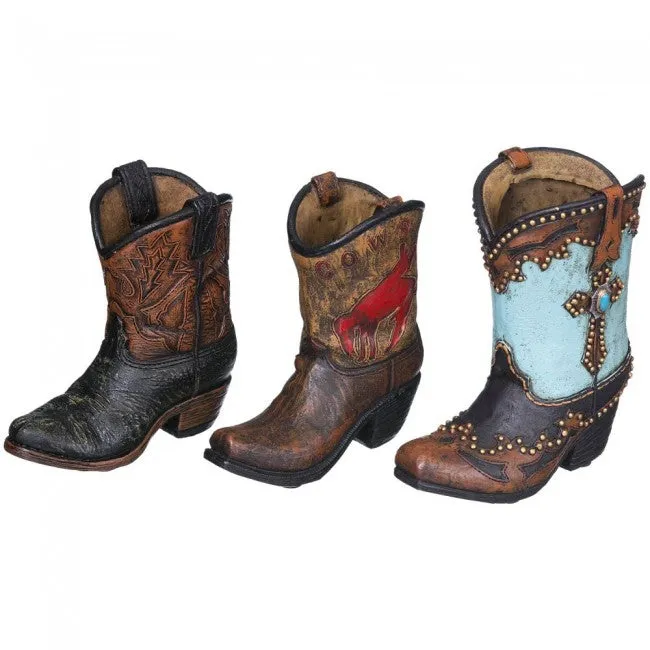 BG87-2163--Turq Crs Figurines Small Boots