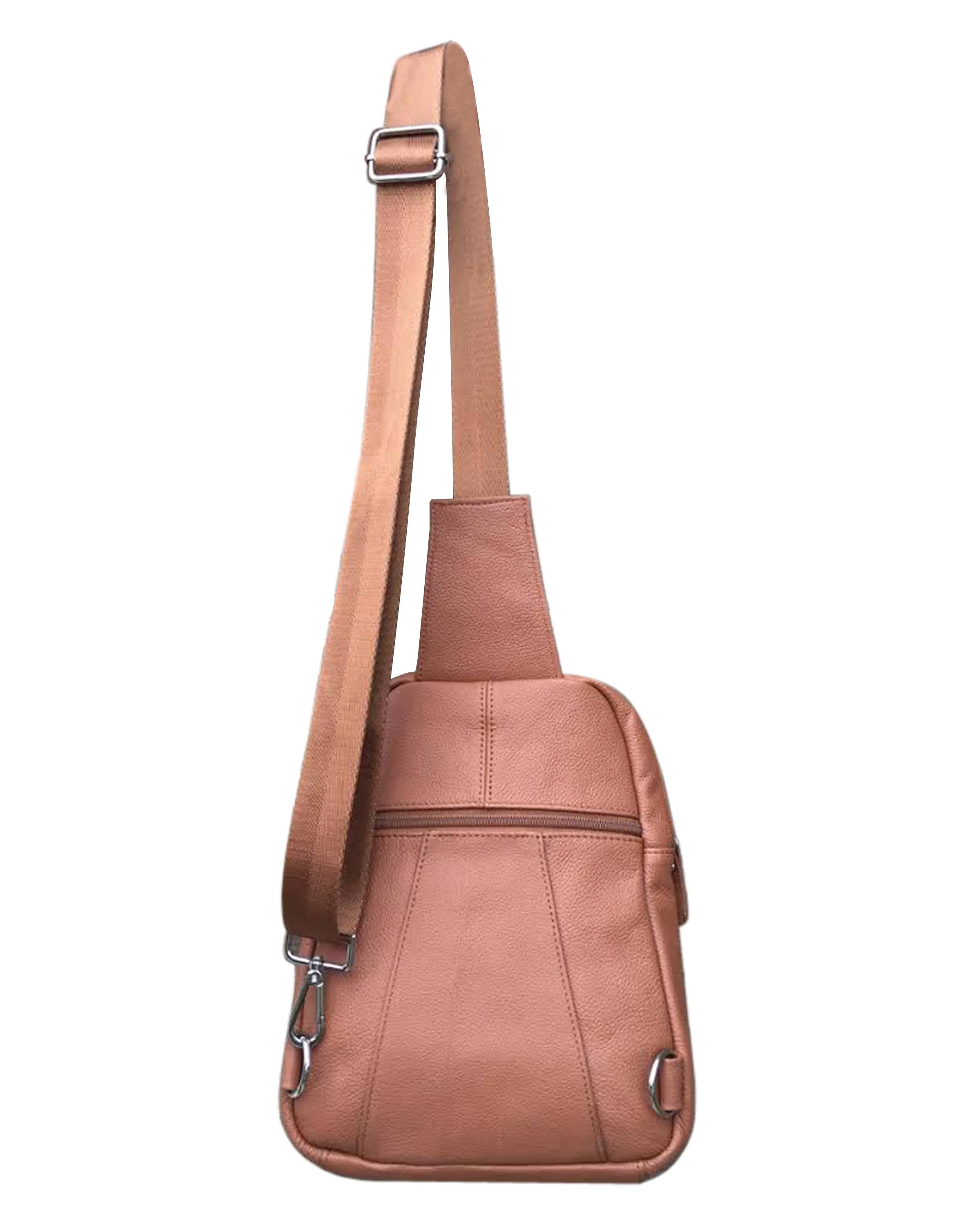 Black cowhide leather back pack