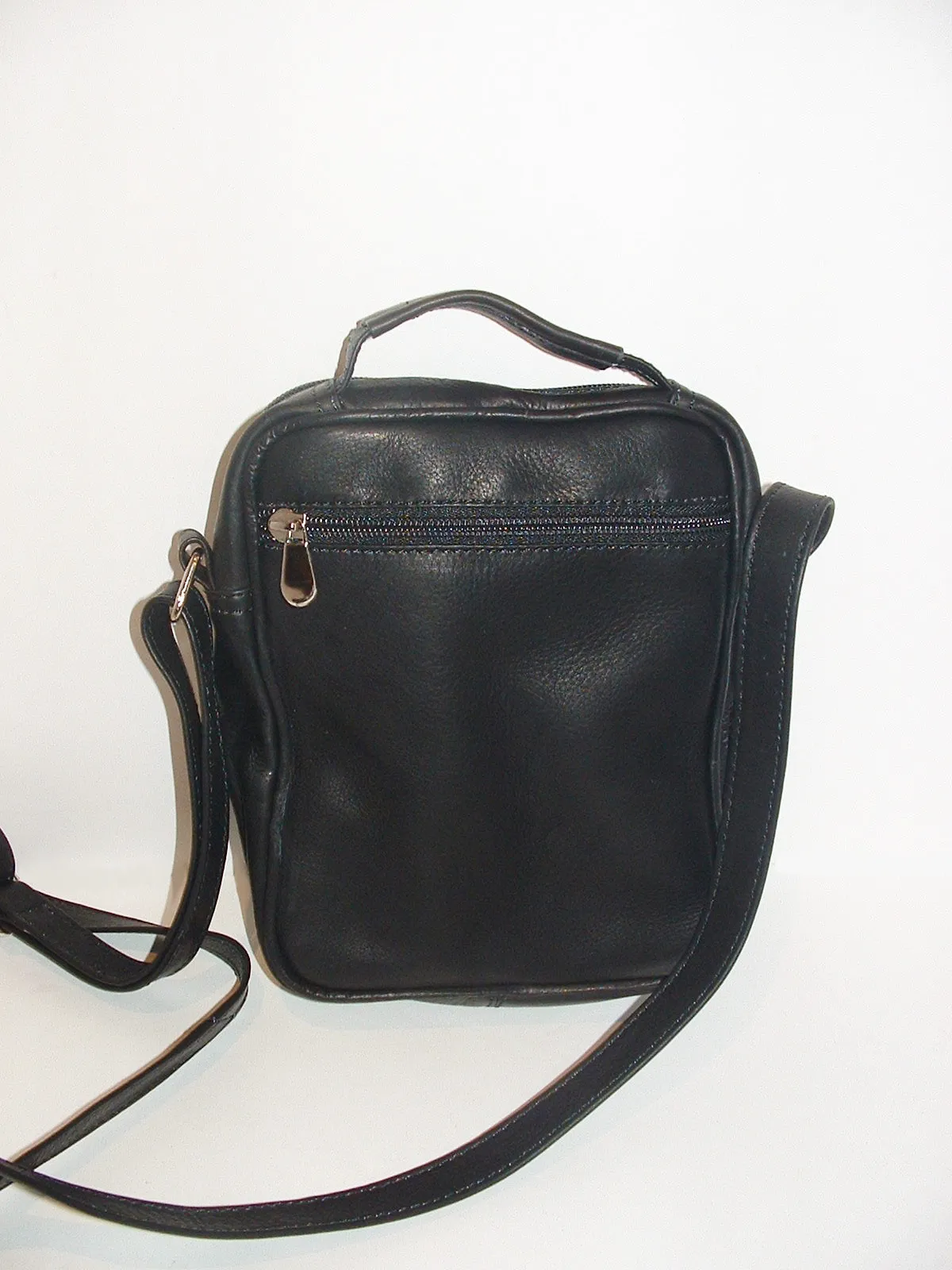 Black Leather Crossbody Bag