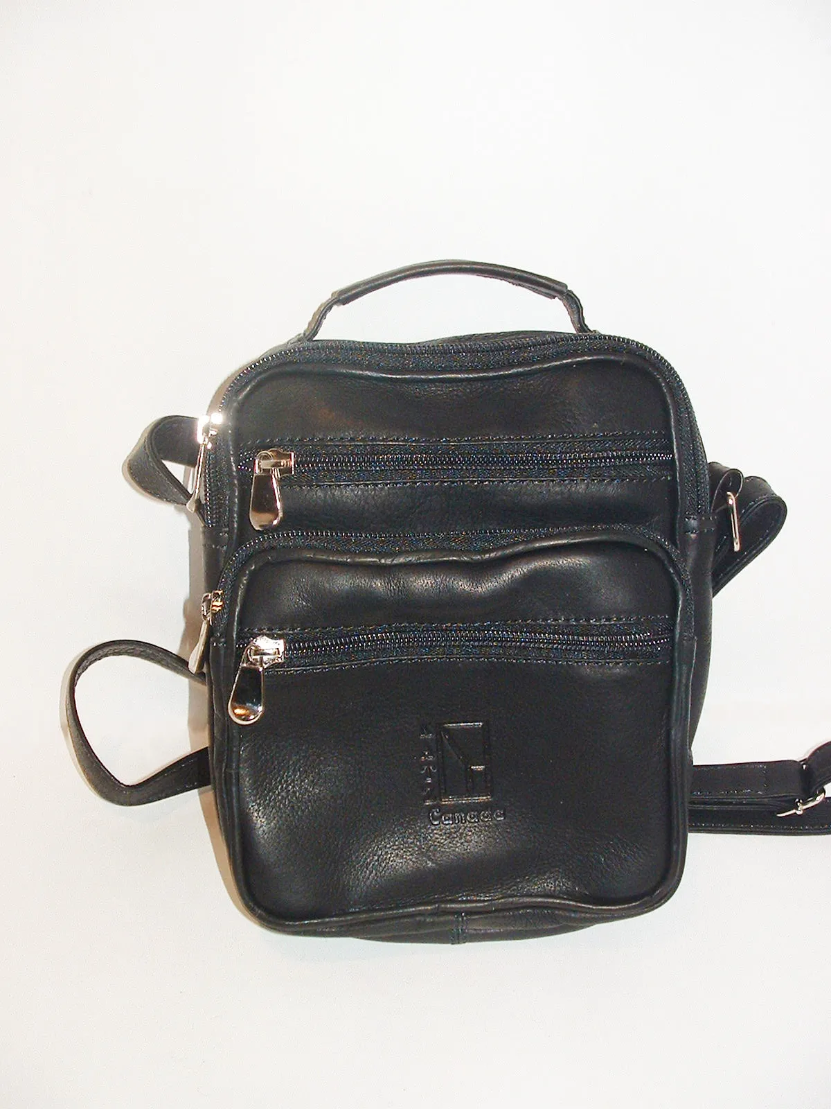 Black Leather Crossbody Bag