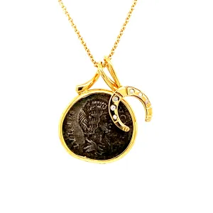 Bondanza Roman Coin with Horseshoe Pendant