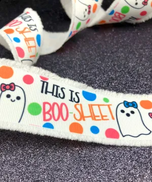 Boo Sheet Ghosts USDR Halloween Ribbon - 1.5 Inch