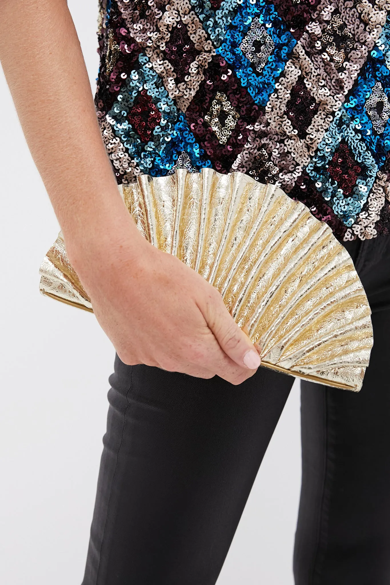 Bright Brass Mini Nala Clutch