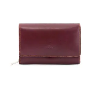 Brown Leather Flap Over Purse