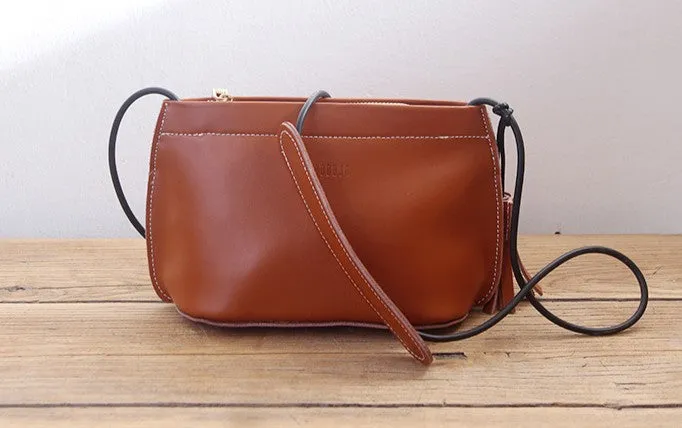Brown Womens Crossbody Leather Bags Cute Small Leather Crossbody Bags for Women