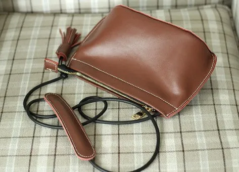 Brown Womens Crossbody Leather Bags Cute Small Leather Crossbody Bags for Women
