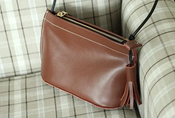 Brown Womens Crossbody Leather Bags Cute Small Leather Crossbody Bags for Women