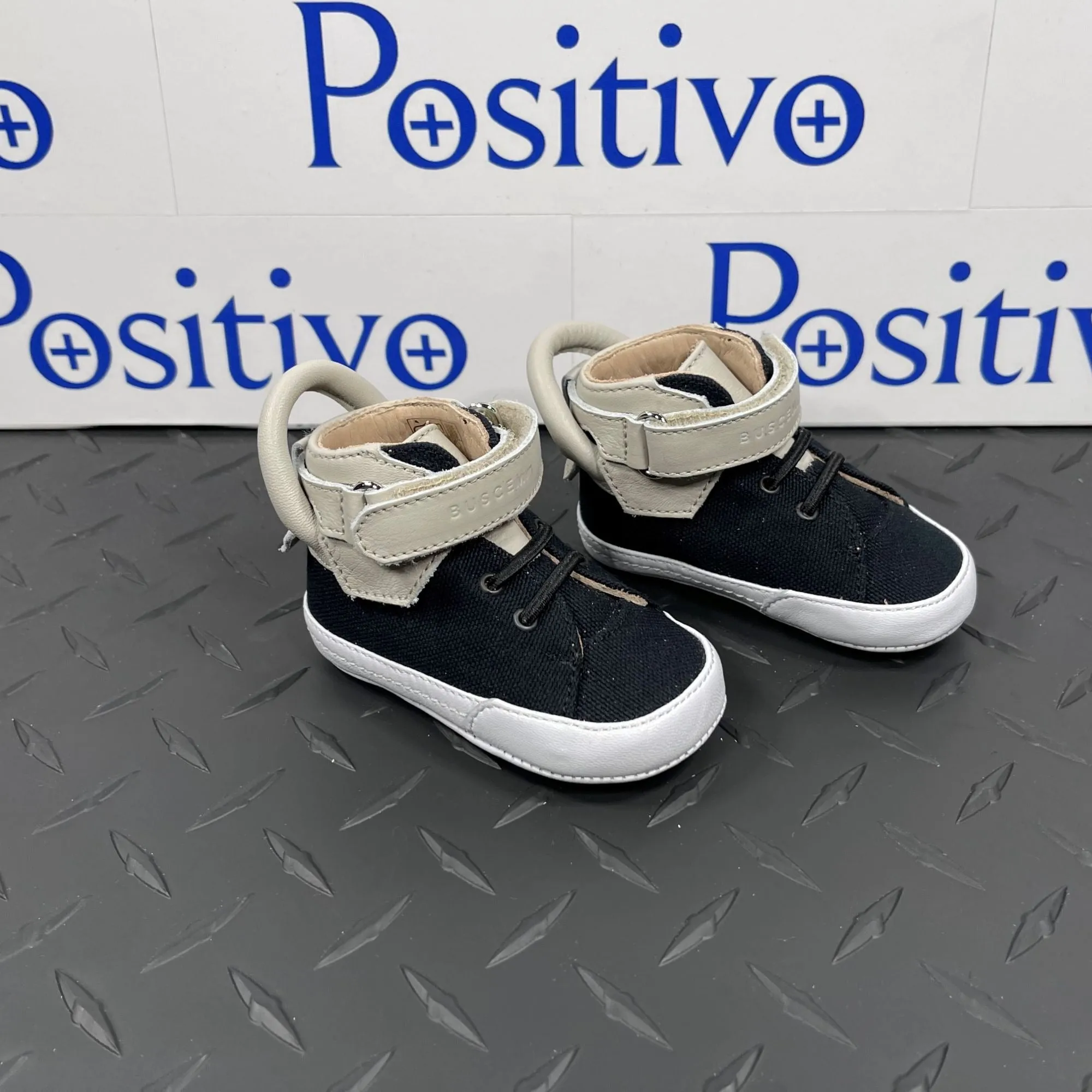 Buscemi 100MM Baby Canvas Black/Off White Sneakers