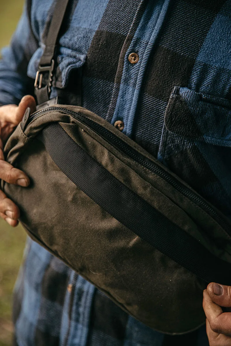 Canyon Crossbody Pack - Juniper Green (Waxed Canvas)