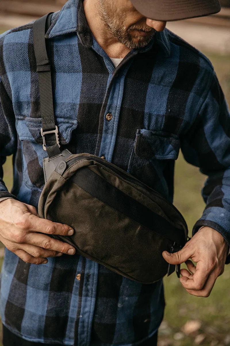 Canyon Crossbody Pack - Juniper Green (Waxed Canvas)
