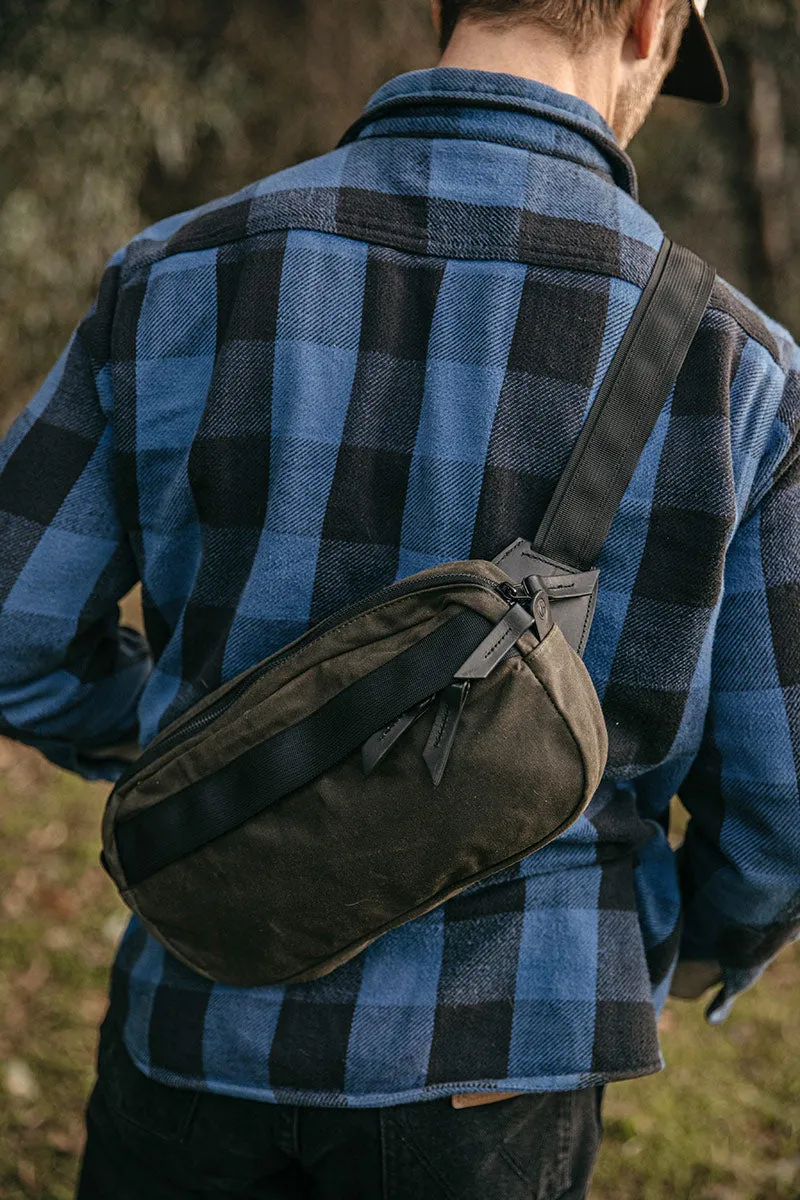 Canyon Crossbody Pack - Juniper Green (Waxed Canvas)