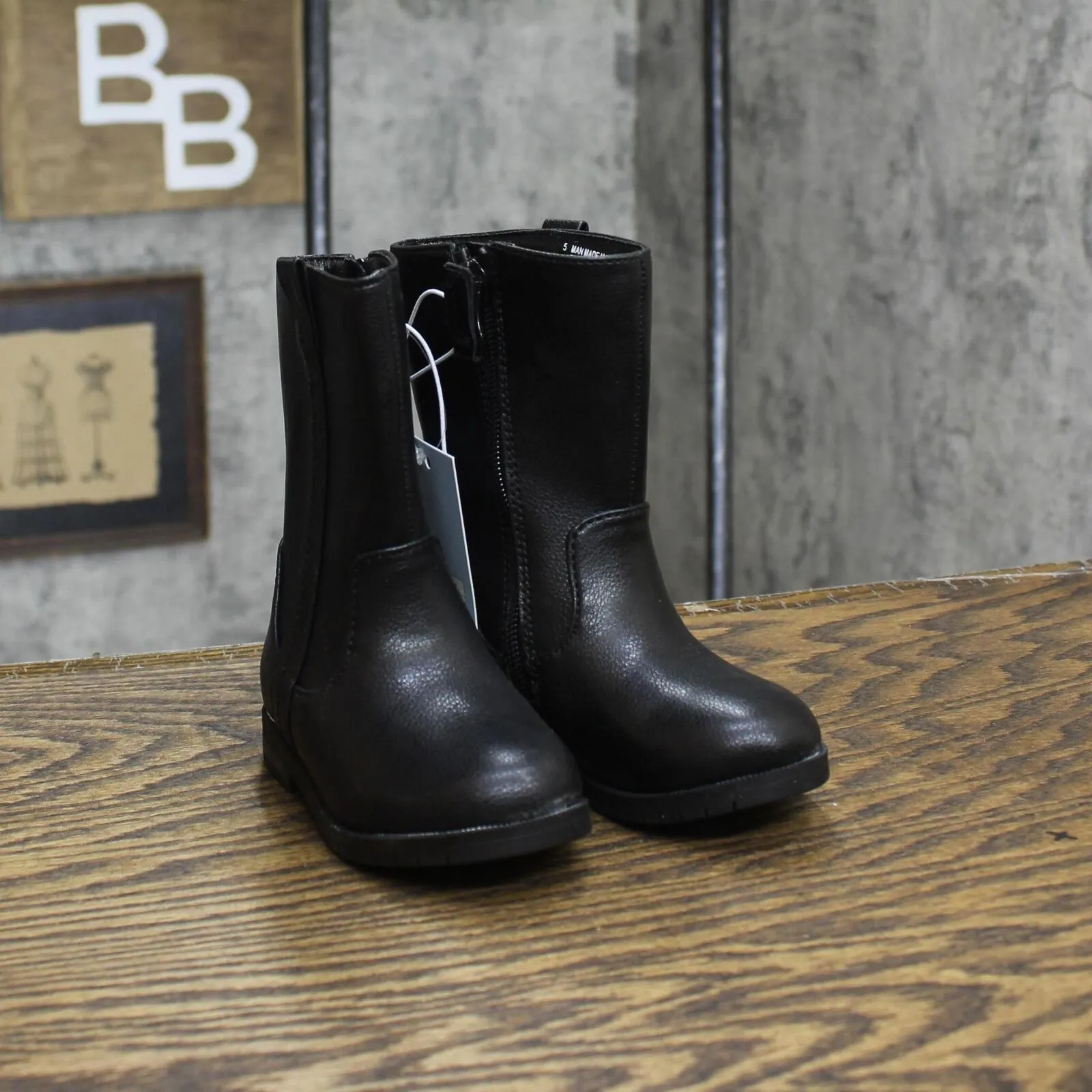 Cat & Jack Toddler Girls Mimi Riding Boots 88435552 Black 5T