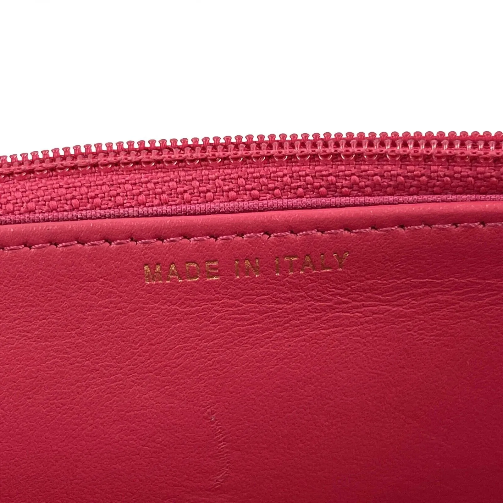CHANEL - 2019 Tweed Pink / Orange / Gold 'Chanel' Wallet on Chain / Crossbody