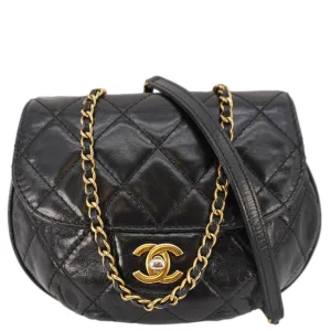 CHANEL Bubble CC Aged Calfskin Small Crossbody Bag Black