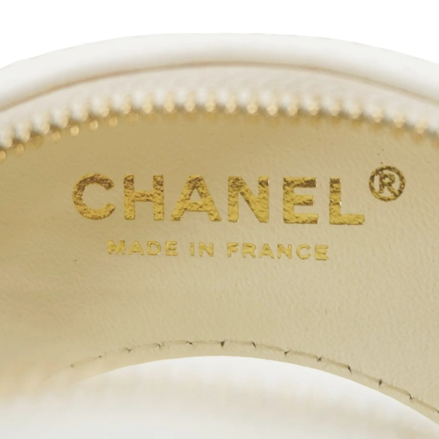 CHANEL Coco Lifesaver Leather Round Crossbody Bag White