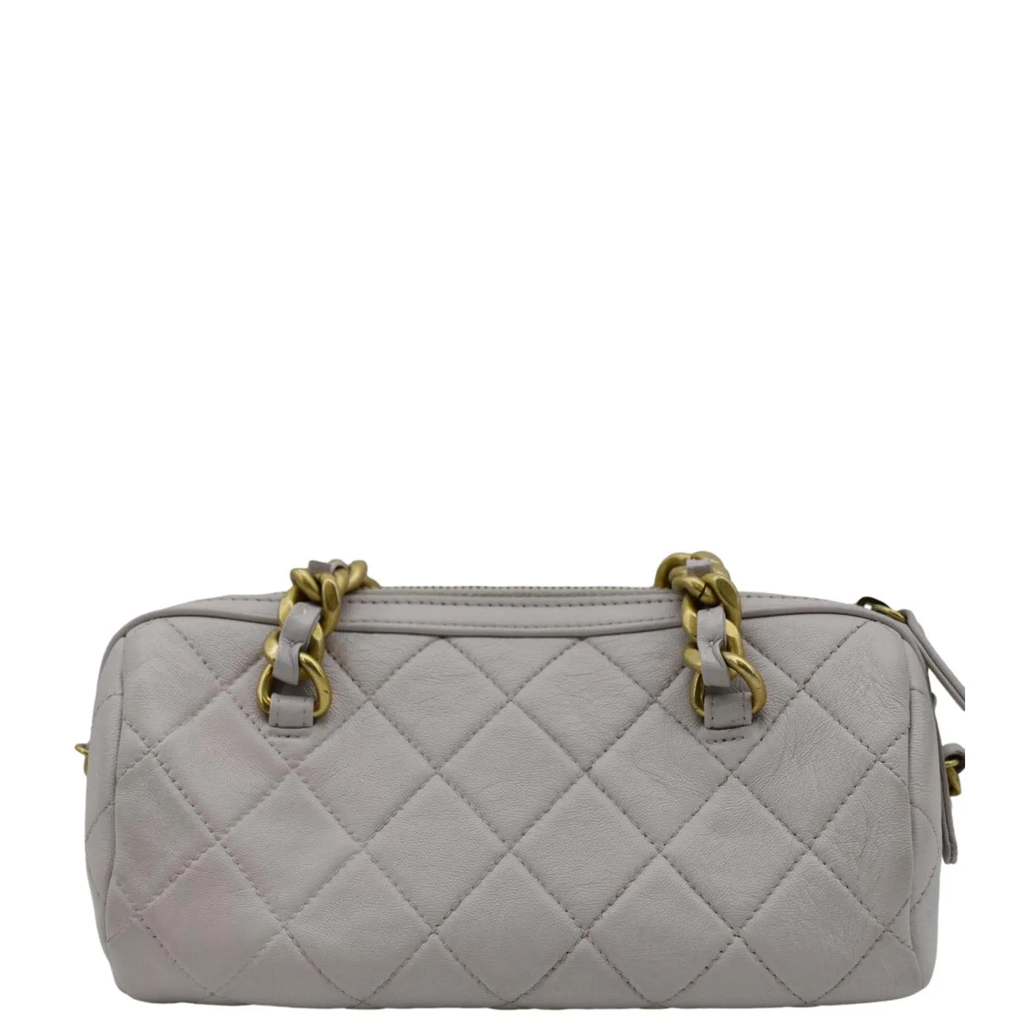 CHANEL Fashion Therapy Bowling Small Quilted Leather Crossbody Bag Light Pink