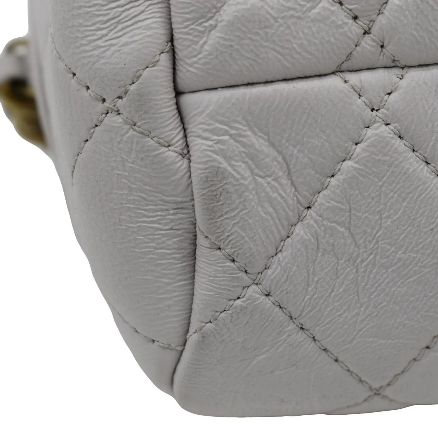 CHANEL Fashion Therapy Bowling Small Quilted Leather Crossbody Bag Light Pink