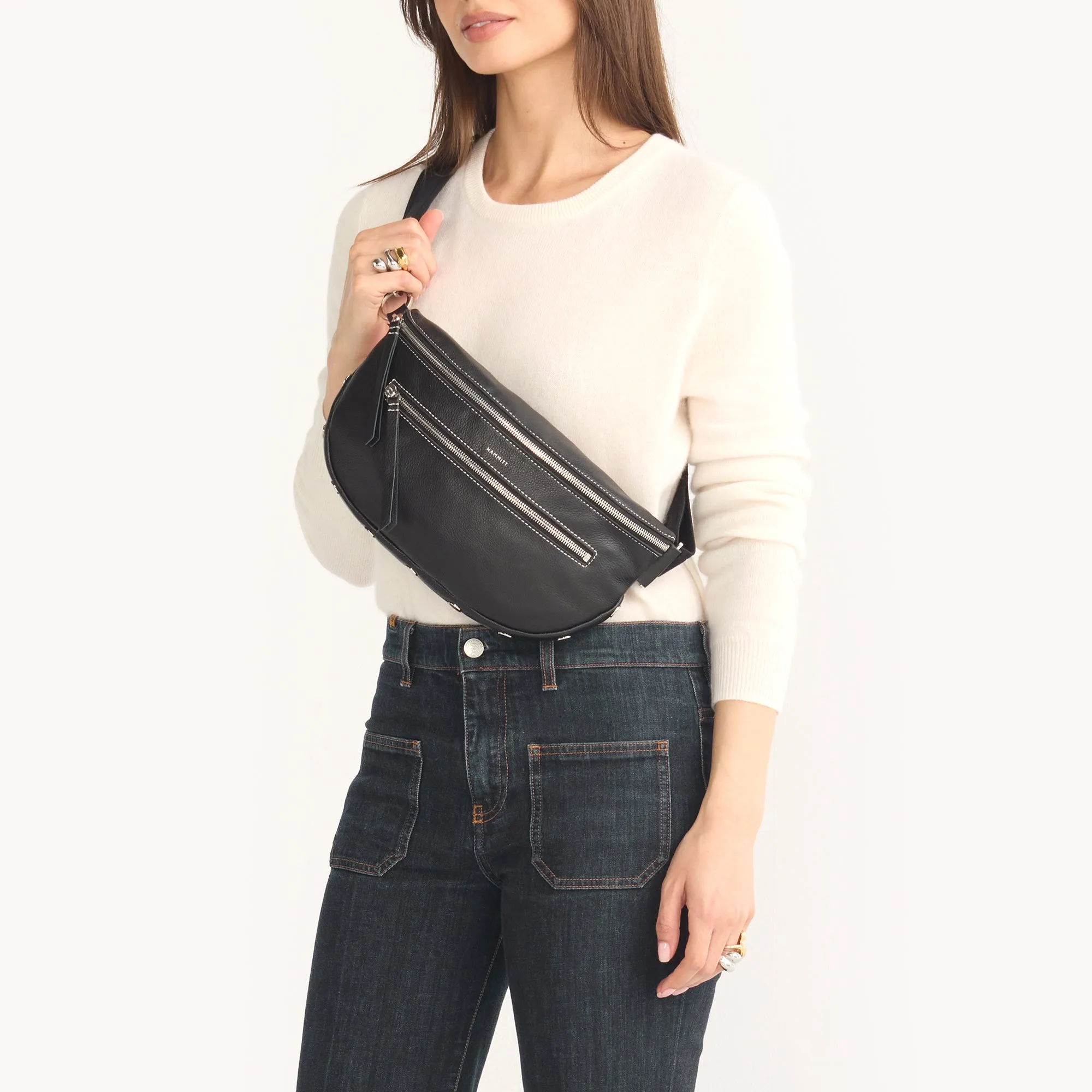 Charles Crossbody | Tempo Black/Silver | Lrg
