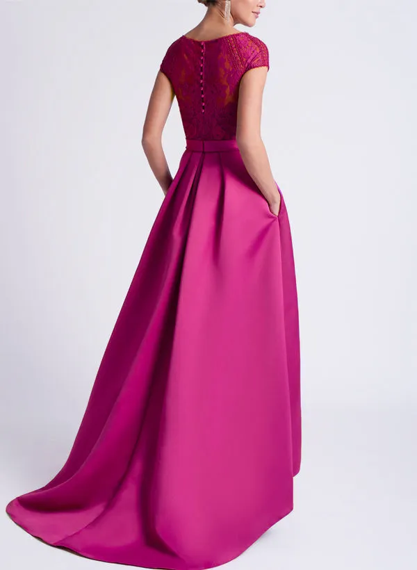 Chic Princess Scoop Neck Long Mother of The Bride Dresses with Pockets