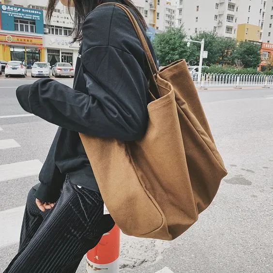 Chic Pure Color Tote Bag