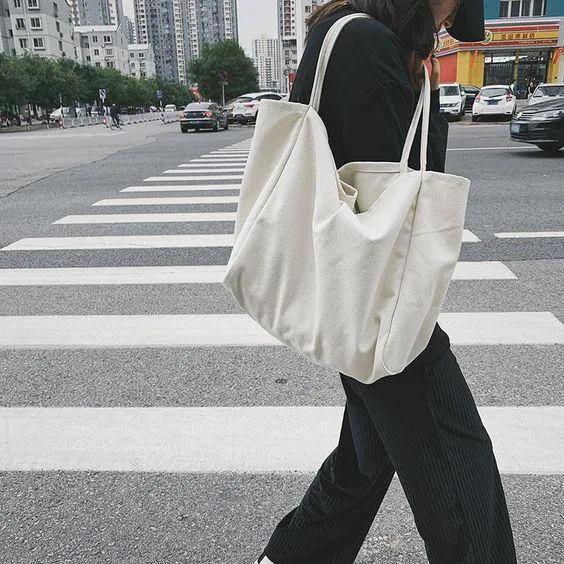 Chic Pure Color Tote Bag