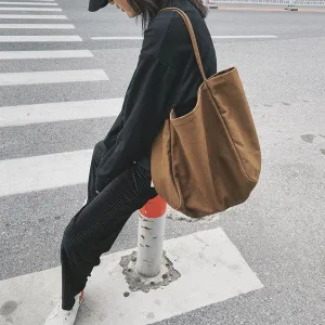 Chic Pure Color Tote Bag