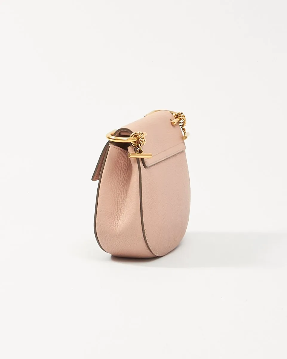 Chloé Pink Leather Drew Crossbody Bag