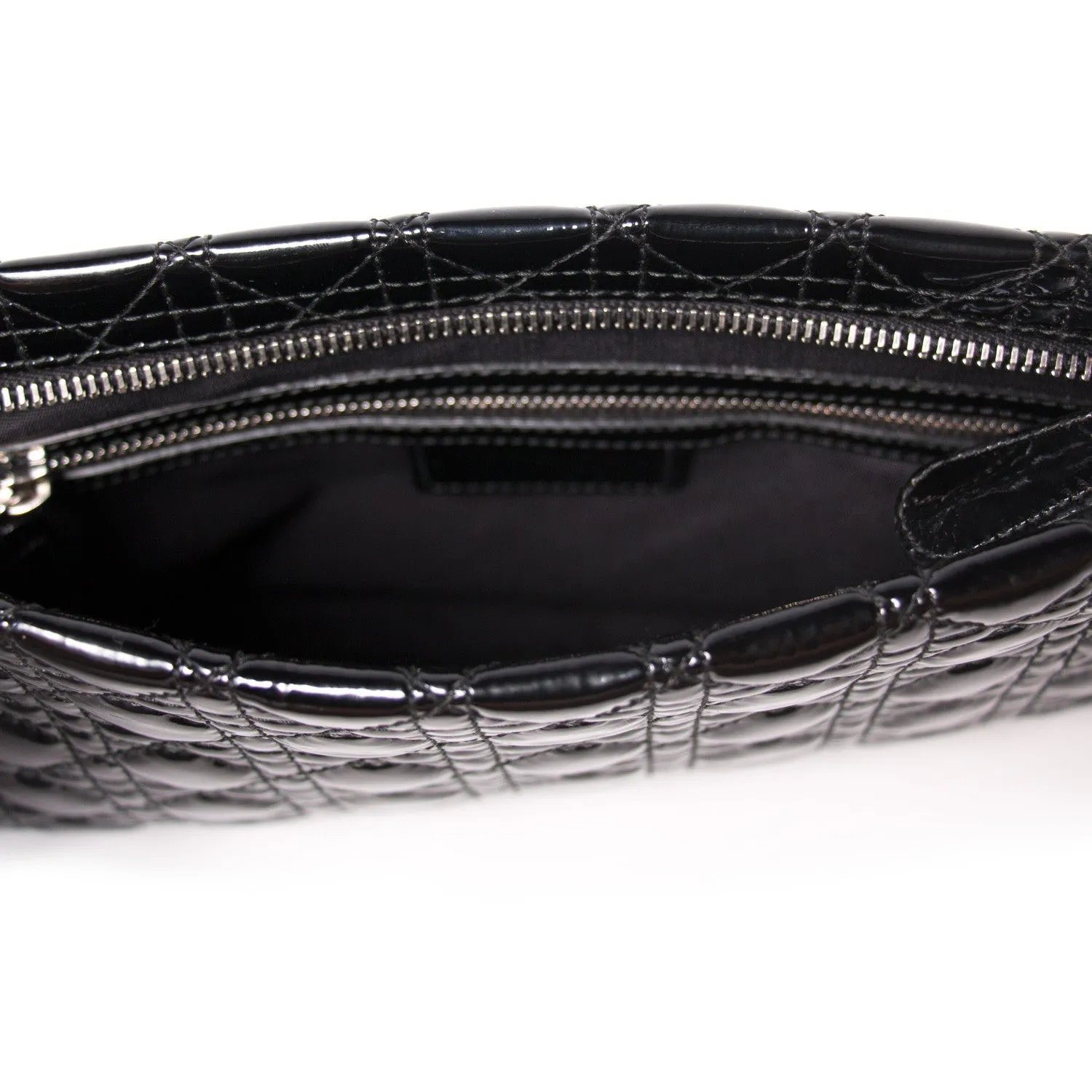 Christian Dior Cannage Patent Clutch Bag