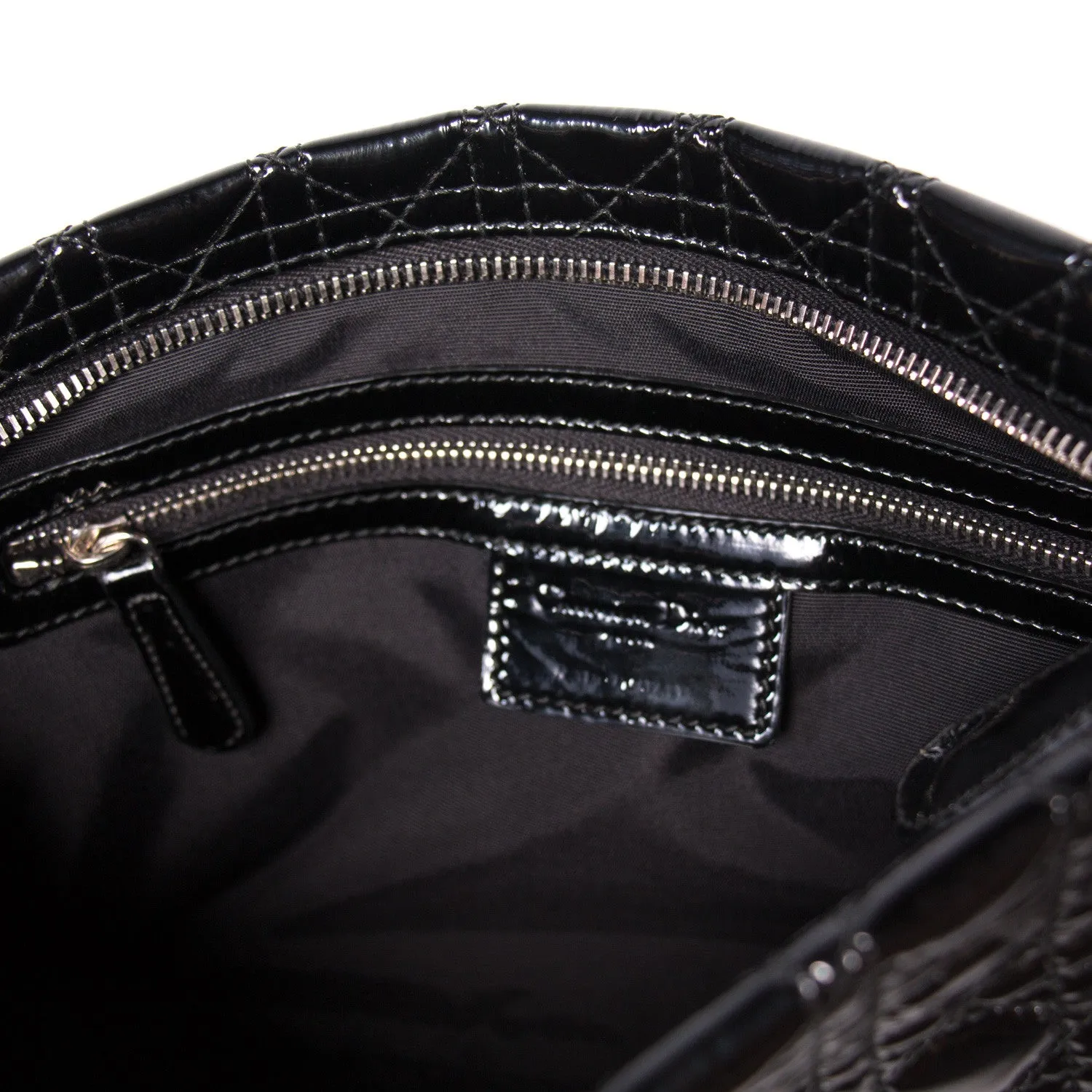Christian Dior Cannage Patent Clutch Bag