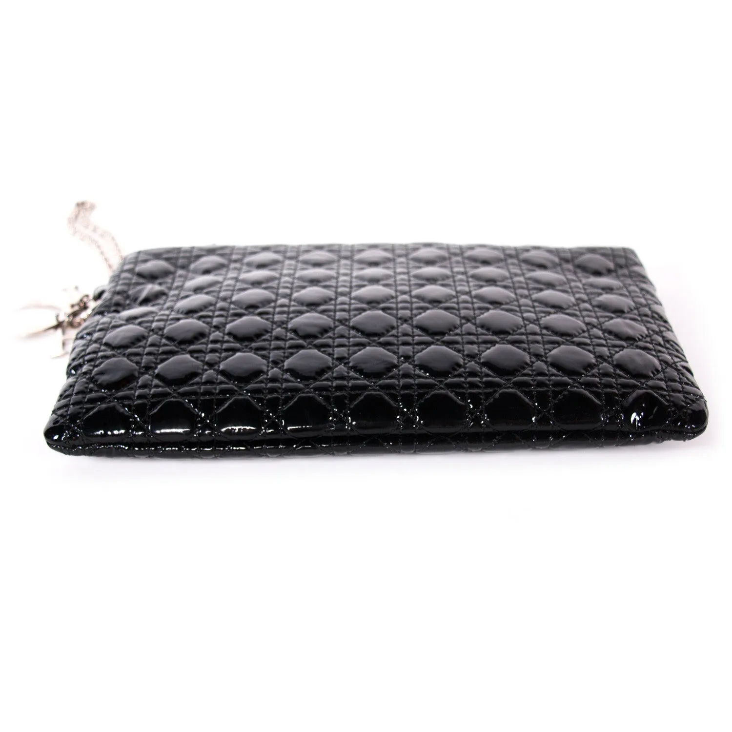 Christian Dior Cannage Patent Clutch Bag