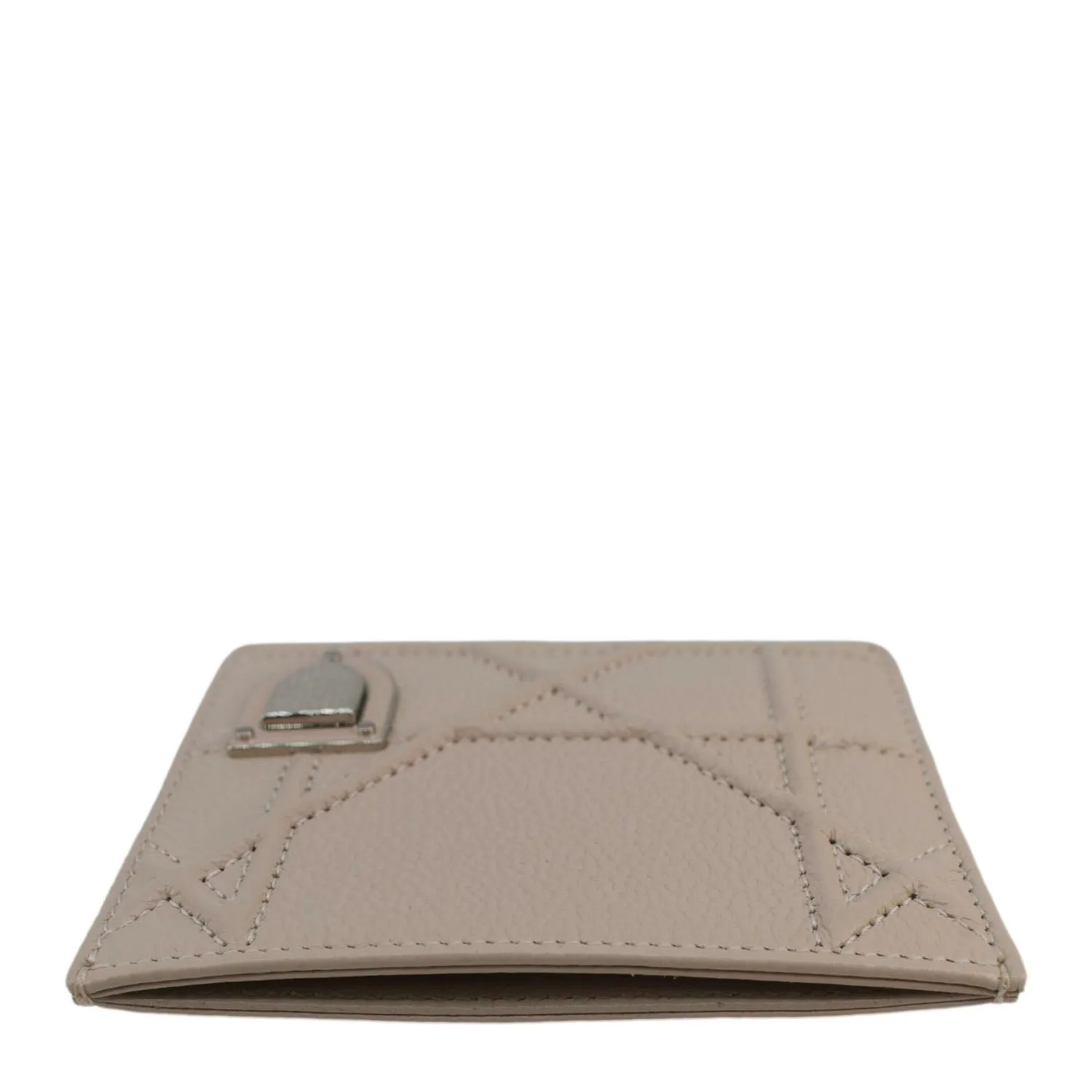 CHRISTIAN DIOR Diorama Cannage Leather Card Holder Light Beige