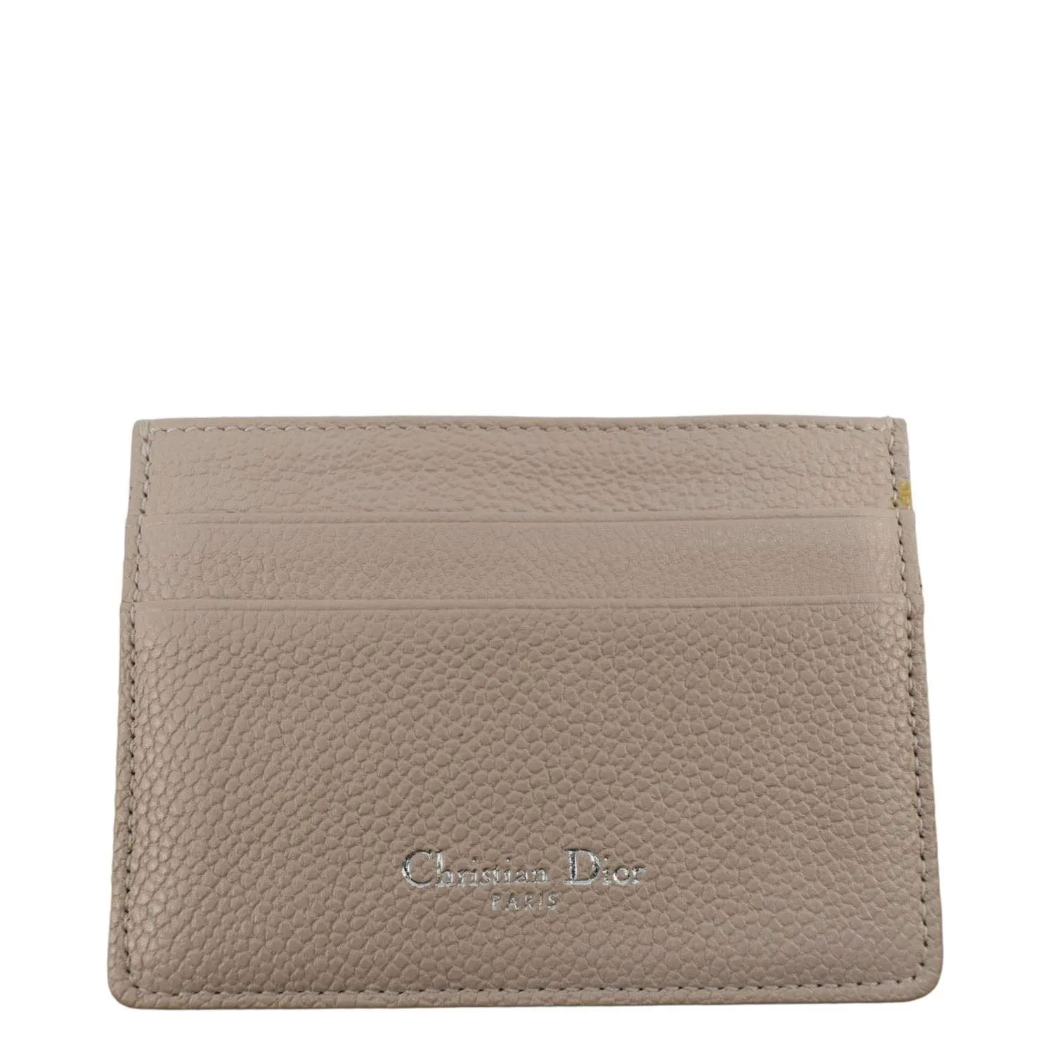 CHRISTIAN DIOR Diorama Cannage Leather Card Holder Light Beige