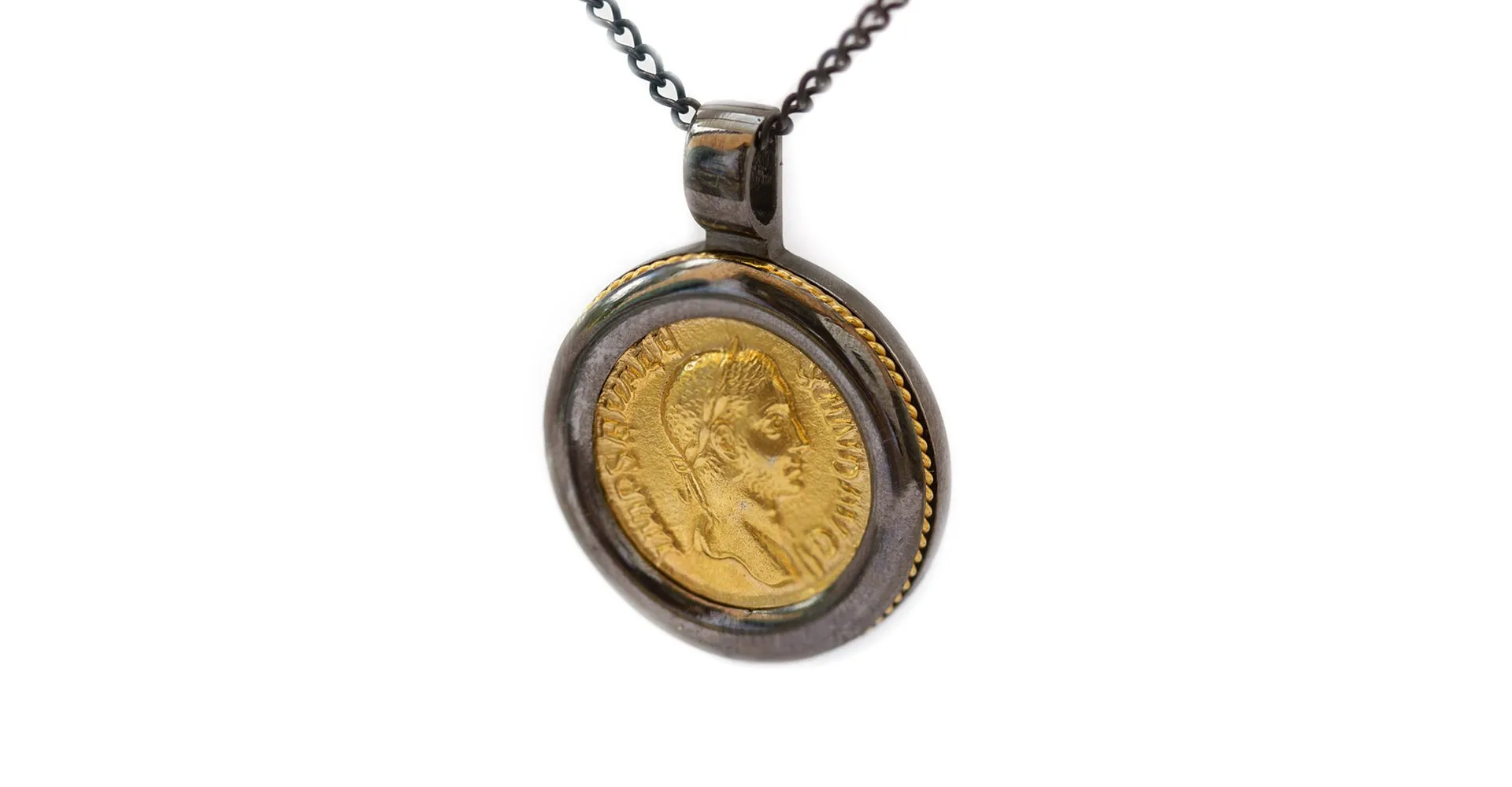 Coin and jewelry- black and gold coin jewelry